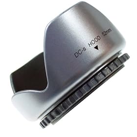 Mennon DC-s 52 Screw Mount 52mm Flower Lens Hood, Silver