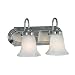 Golden Lighting 5221-2 CH 14-Inch W by 9-Inch H by 8-Inch E Brookfield Two Light Vanity, Chrome Finish