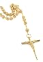 Unisex 30" Gorgeous 24k Yellow Gold Layered Filigree Beaded Rosary Necklace with Crucifix and Virgin Mary ~ IN FANCY VELOUR GIFT BOX