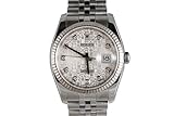 IMAGE OF Rolex Mens Stainless Steel Datejust Silver Jubilee Dial Jubilee Band