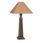 Royce Lighting RLT10205-42 Outdoor One-Light Table Lamp Pine Wood with Beige Weather Resistant Fabric Shade
