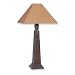 Royce Lighting RLT10205-42 Outdoor One-Light Table Lamp Pine Wood with Beige Weather Resistant Fabric Shade