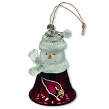 Pack of 3 NFL Arizona Cardinals Snowman Bell Christmas Ornaments 2.5"