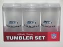 SEATTLE SEAHAWKS Team Logo Acrylic FROSTED TUMBLER CUPS (Set of 3)