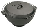 Bayou Classic 7419 11-Quart Cast-Iron Jambalaya Pot/Deep Fryer with Domed Lid
