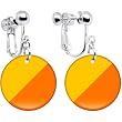 Bhutan Flag Clip on Earrings
