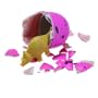Dino Dinos Dinosaur Egg Triceratops Dinosaurier Baby im Ei Wasser Schraffur Rosa