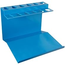 Bel-Art Scienceware 189620004 Aluminum Poxygrid Microliter Pipettor Rack with Tip Tray, 9" Length x 7-7/8" Width x 6-3/4" Height