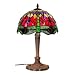 Tiffany Style Dragonfly Table Lamp, Red and Blue 18-Inch