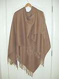 IMAGE OF Pure Cashmere Cape Attractive Mid Brown XXL - Special Sale Price