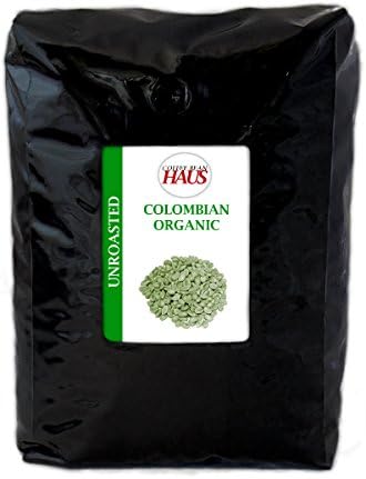 Colombian Organic Fair Trade Unroasted Green Coffee Beans 80-Ounce (5 lb) by Coffee Bean Haus