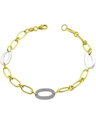 14 Karat Yellow & White Gold Contempo Bracelet (7 inch)