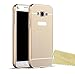 EBEST Luxury Anti-scratch Acrylic PC Back Cover Case Ultra Slim Aluminum Metal Bumper Frame for Samsung Galaxy Core Prime SM-G3606 SM-G3609, Full Gold