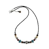 Multiple Stone and Sterling Silver Necklace