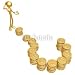 Wallmonkeys Peel and Stick Wall Decals - Question Gold Dollar Coins - Removable Graphic