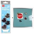 Set of 4 Colored Acrylic and Metal Duckie Magnets