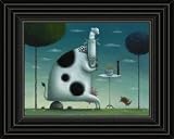 Black Framed Set of 4 Kitchen Decor Art Prints Cow Chef Spaghetti Pictures
