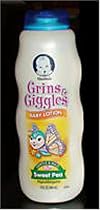 Gerber Grins & Giggles Baby Lotion Sweet Pea 15 oz.