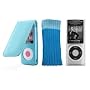 Etui en cuir, Etui Cristal, iPod Sock pour Apple iPod nano (5th Generation 5G Ecran 2,2 ") 8 Go 16 Go - bleu