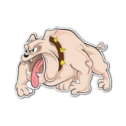 Amazon.com: Bulldog Cartoon Dog English Bulldog Car Bumper Sticker ...