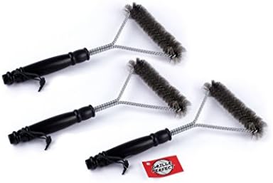 3 Pack - BBQ Grill Brush for Stainless Steel Cast Iron Porcelain Ceramic Grates