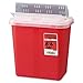 Covidien S2GH100651 Biohazard Sharps Container W/Clear Drop Lid 2 Gallon Red