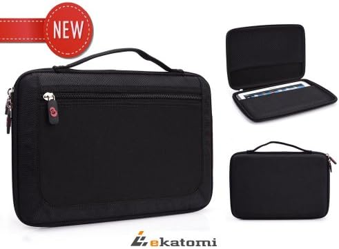 [Sylvia] BLACK | Universal 9-inch Tablet Case Semi-Hard Carrying Bag for Samsung Galaxy Note 8.0 N5110. Bonus Ekatomi Screen Cleaner