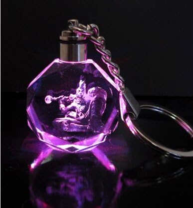 Wander Force League of Legends Role LOL Crystal Led Colorful Key Chain Key Ring Pendant (Ekko)