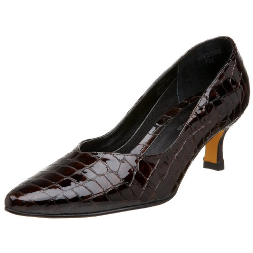 Ros Hommerson Women's Compact Pump,Brown Croc,7.5 XW US