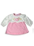 Chubby Cheeks - Infant Baby Girls Long Sleeved Dress, Pink, White