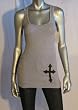 Lexy Charms Couture Heather Tank w/Charcoal Cross