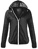 Luna Flower Women's Packable Water Resistant Lightweight Rain Wind Jackets