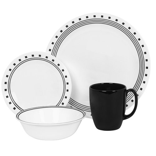 Corelle Livingware 16-Piece Dinnerware Set City Block