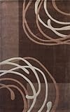 Modern Area Rug 8x10 Brown Handmade Contemporary