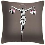 We Love Cushions Shopping Christ Banksy Inspired Cushions