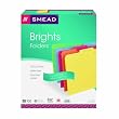 Smead File Folders, Letter Size, 11 Point, 1/3 Cut Tab, Assorted Colors, 100 Per Box (11943)