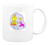 Mug with poodle, brushing, grooming, brush, pet, dog