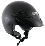 Nitro X518 Black Open Face Motorcycle Helmet - Size : Large