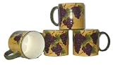4PC COFFEE MUG, TUSCAY GRAPE WINE DECOR BLOW OUT SALE!!