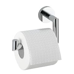 WENKO 17951100 Toilettenpapierhalter Napoli-Revello Power-Loc - Befestigen ohne Bohren, Messing verchromt, rostfrei, 17 x 10.5 x 7 cm