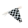 Black and White Checkered Poly Streamers