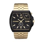 Diesel Men's Black And Gold Ip Chronograph Watch Dz1408