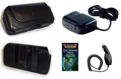 Cell Phone Accessories Bundle for Verizon LG DARE (Includes; Executive Carrying Case with Belt Clip, Rapid Car Charger, Home Wall Charger, Generation X Antenna Booster)
