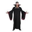 Evil Classic Vampire Mens Costume Dead Haunting Haunt Black Robe