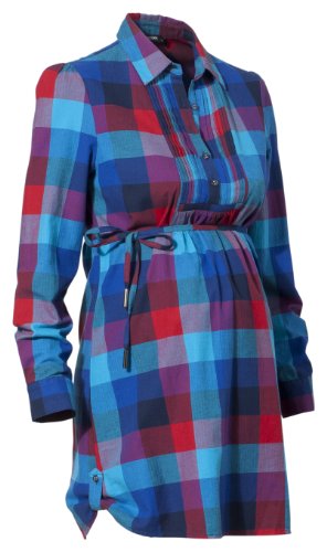 Noppies Damen Umstandsmode Bluse, kariert 10629, Gr. 34 (XS), Mehrfarbig (88 blue print) Preisvergleich