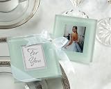 Forever Photo Frosted Glass Coasters – Baby Shower Gifts & Wedding Favors