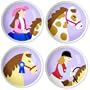 Olive Kids Patchwork Ponies Kids Bedding Cooridinating Drawer Knob Set