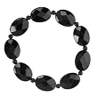 FOJO's Faceted Onyx Oval Stretch Bracelet