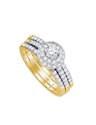 1.00CT DIAMOND 0.20CT ROUND CENTER BRIDAL SET