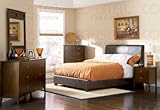 Tamara Platform 4PC Eastern King Size Bedroom Group in Natural Walnut Finis ....